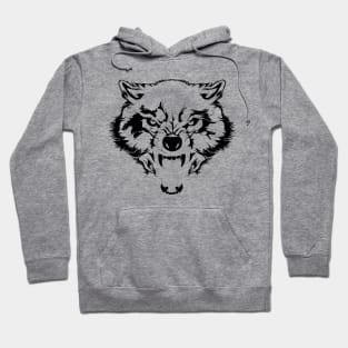 Wolf Head Hand Drawn Hoodie